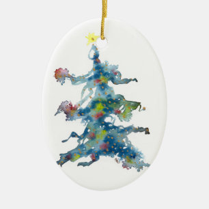Weihnachtsbaum, wunderlich, Verzierung Keramikornament