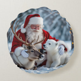 Weihnachtsbaum-Wurf-Rundkissen Rundes Kissen