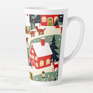 Weihnachtsbaum Xmas Dorf Schnee Pic Milchtasse