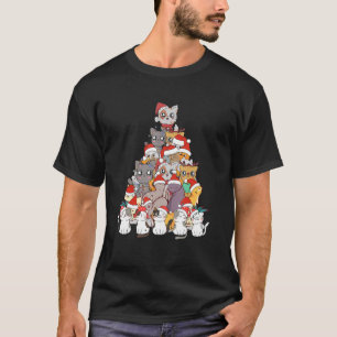 Weihnachtsbaum Xmas Meowy Catmas Santa T-Shirt