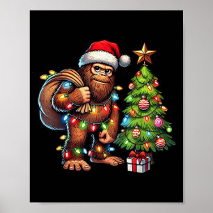 Weihnachtsbaum Xmas Sasquatch Poster