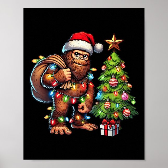 Weihnachtsbaum Xmas Sasquatch Poster (Vorne)