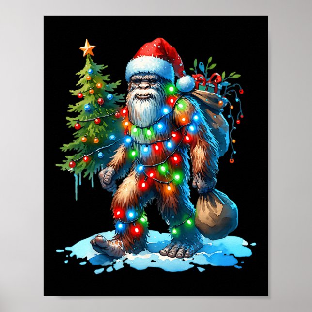 Weihnachtsbaum Xmas Sasquatch Poster (Vorne)