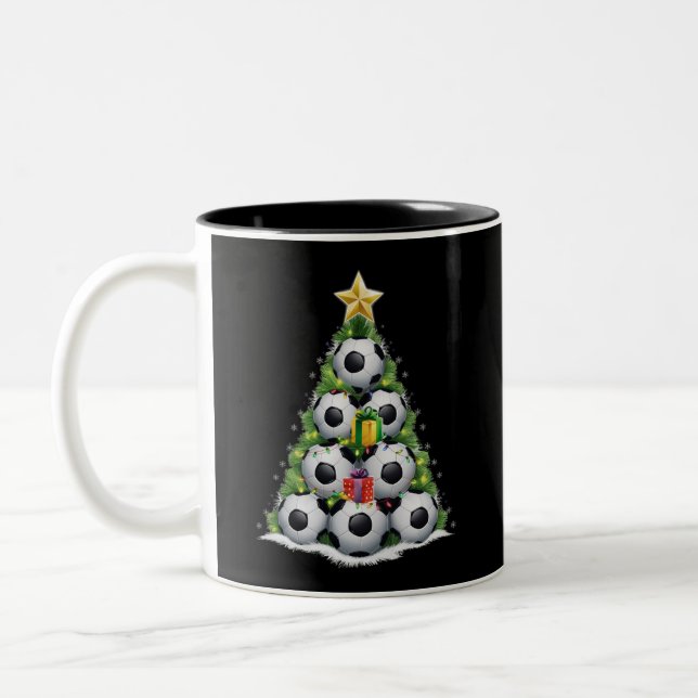 Weihnachtsbaum Xmas Spielerjungen Zweifarbige Tasse (Links)