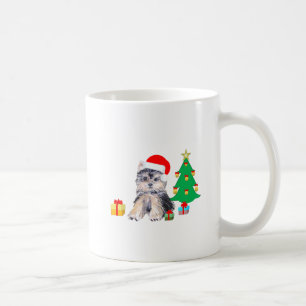 Weihnachtsbaum, Yorkshire-Welpe & Geschenke Tasse