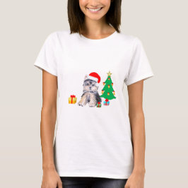 Weihnachtsbaum, Yorkshire Welpenhund & Geschenke T-Shirt