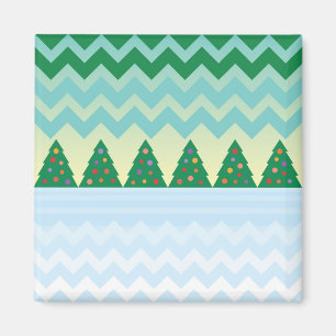 Weihnachtsbaum Zickzack Szene Magnet