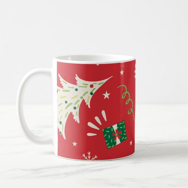 Weihnachtsbaum: Ziergestaltung. Kaffeetasse (Links)