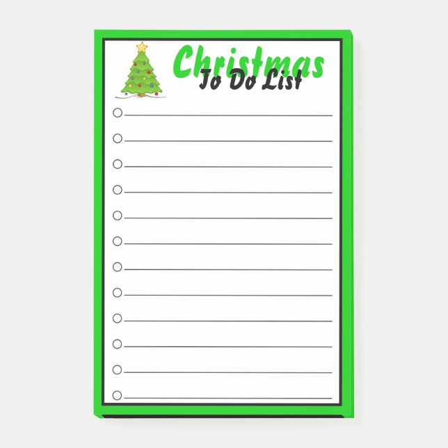 Weihnachtsbaum zu erzählen post-it klebezettel (Vorderseite)