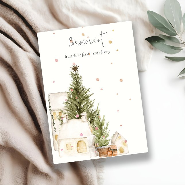 Weihnachtsbaum Zuhause Snow Logo Blank Jewelry Hol Visitenkarte (Von Creator hochgeladen)