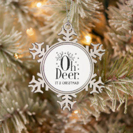 Weihnachtsbaum zur Illustration von Schneeflocken Zinn-Ornament