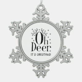 Weihnachtsbaum zur Illustration von Schneeflocken Zinn-Ornament