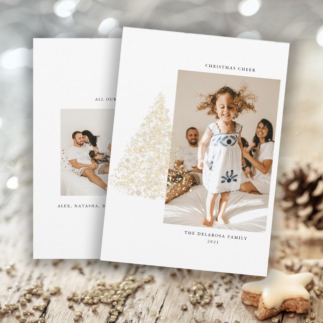 Weihnachtsbaum Zwei Foto 2022 Weihnachtskarte Feiertagskarte (Von Creator hochgeladen)