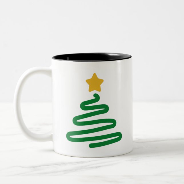 Weihnachtsbaum Zweifarbige Tasse (Links)