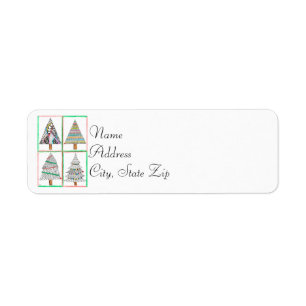 Weihnachtsbaumadressen-Label