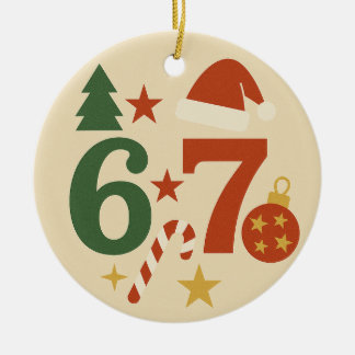 Weihnachtsbaumanhänger 6/7  keramik ornament