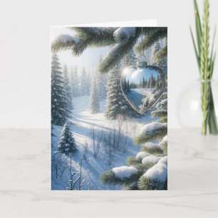 Weihnachtsbaumanhänger Herzform Feiertagskarte