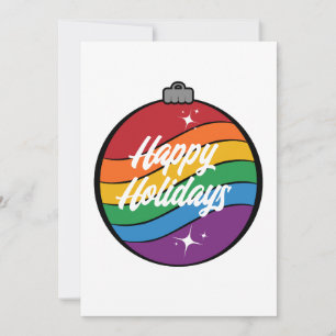 Weihnachtsbaumanhänger in Regenbogenflagge der LGB Feiertagskarte