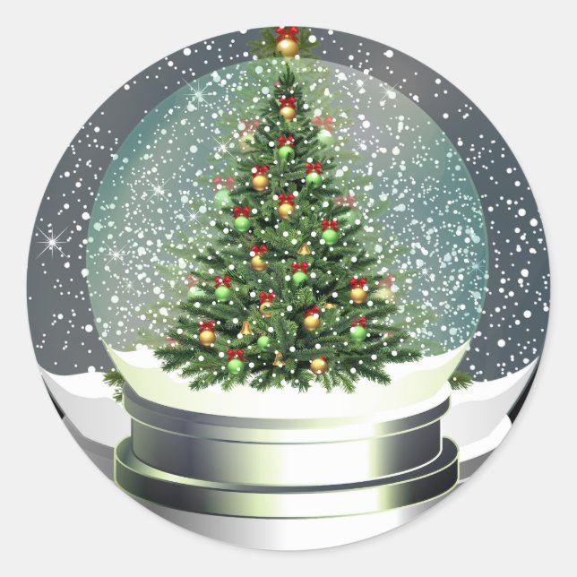 Weihnachtsbaumaufkleber Runder Aufkleber (Vorderseite)