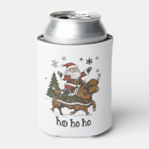 Weihnachtsbaumbeleuchtung Santa Reitet Highland-Ku Dosenkühler