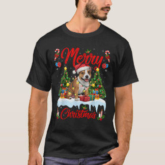 Weihnachtsbaumbeleuchtung Staffordshire Bull Terri T-Shirt