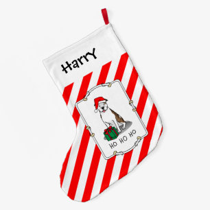 WeihnachtsbaumBull (lt brindle white 3) Niedlich Großer Weihnachtsstrumpf