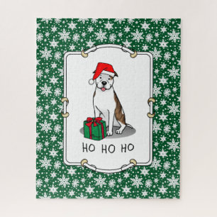 WeihnachtsbaumBull (lt brindle white 3) Niedlich Puzzle