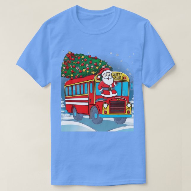 Weihnachtsbaumbusfahrer Erwachsene und Kinder T-Shirt (Design vorne)