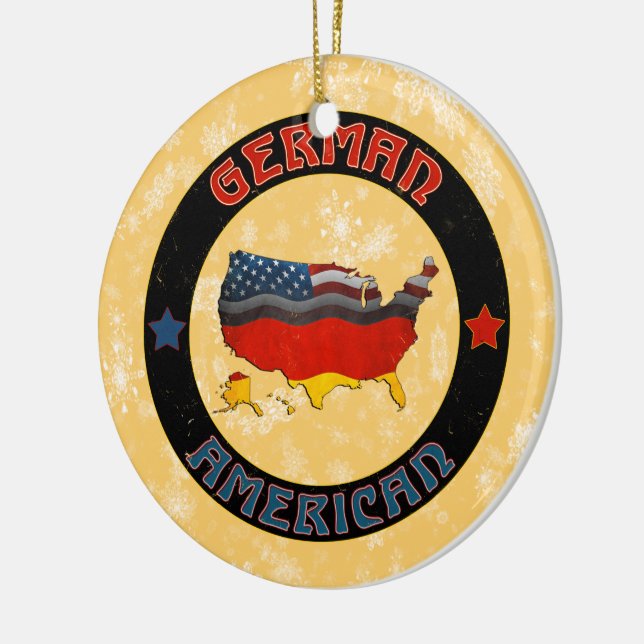 Weihnachtsbaumdekoration - Deutsche Amerikanische  Keramikornament (Links)