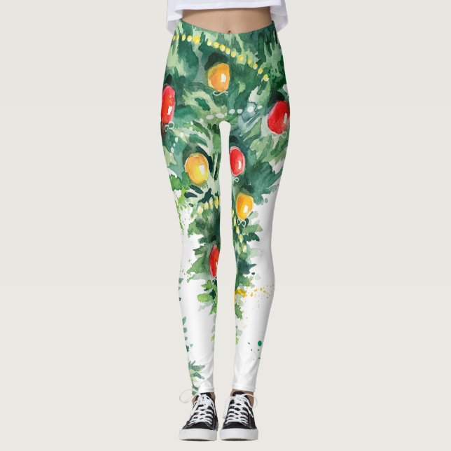 Weihnachtsbaumdekoration Leggings (Vorderseite)