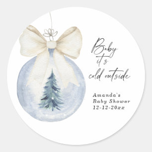 Weihnachtsbaumdekoration mit Bugbabusdusche Runder Aufkleber