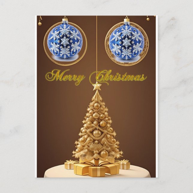Weihnachtsbaumdekoration Postkarte (Vorderseite)