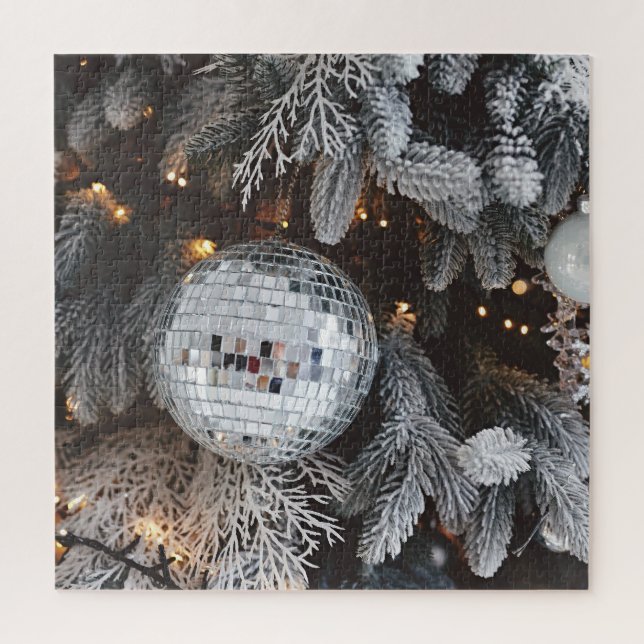 Weihnachtsbaumdekorationen, festliches Licht im Hi Puzzle (Vertikal)