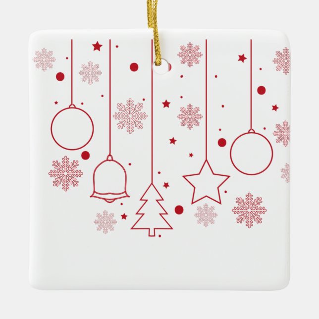 Weihnachtsbaumdekorationen Keramikornament (Vorderseite)