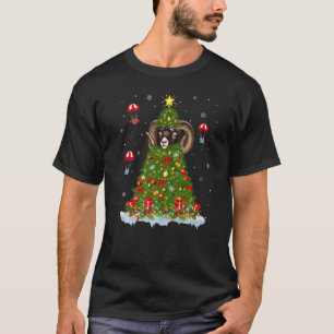 Weihnachtsbaumdekorationen Lichter Santa Chamois W T-Shirt