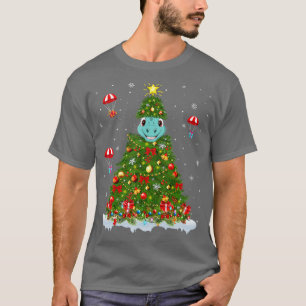 Weihnachtsbaumdekorationen Santa Brontosaurus Dino T-Shirt