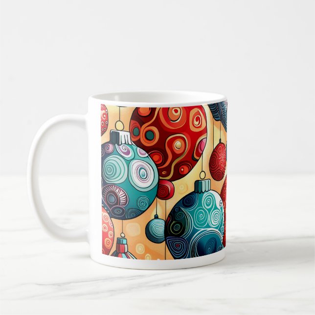 Weihnachtsbaumdesign Kaffeetasse (Links)