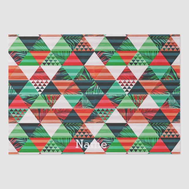 Weihnachtsbaumdesign voller Farben glücklich neu Seidenpapier (Vorderseite)