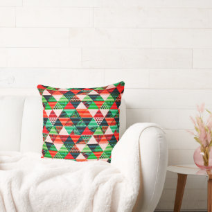 Weihnachtsbaumdesign voller Farben werfen Kissen