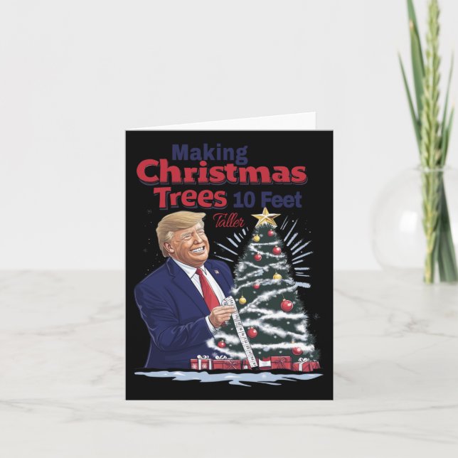 Weihnachtsbäume 10 Meter größer machen Karte (Vorderseite)