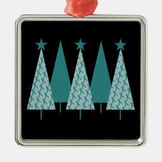 Weihnachtsbäume - Aquamariner Schleimkrebs Silbernes Ornament