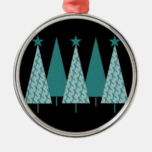 Weihnachtsbäume - Aquamariner Schleimkrebs Silbernes Ornament