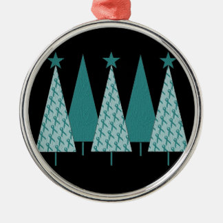 Weihnachtsbäume - Aquamariner Schleimkrebs Silbernes Ornament