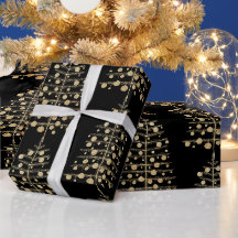 Weihnachtsbäume aus Gold mit Ornamenten