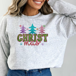 Weihnachtsbäume Christlich Sweatshirt