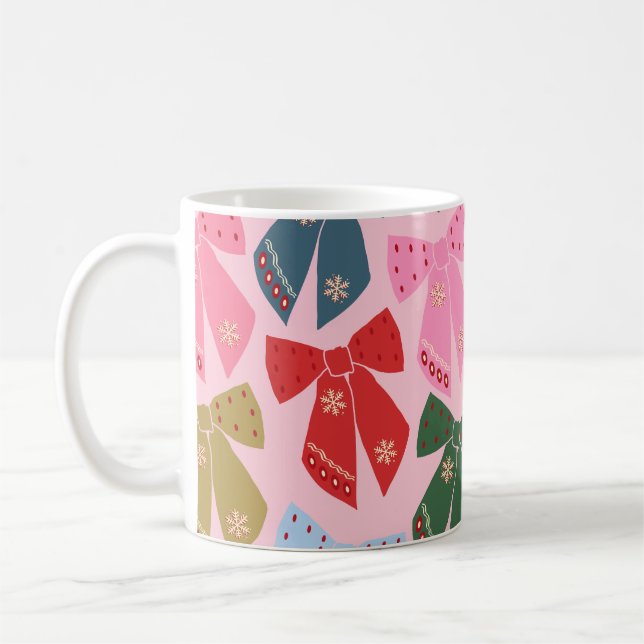 Weihnachtsbäume Coquette Pink Kaffeetasse (Links)