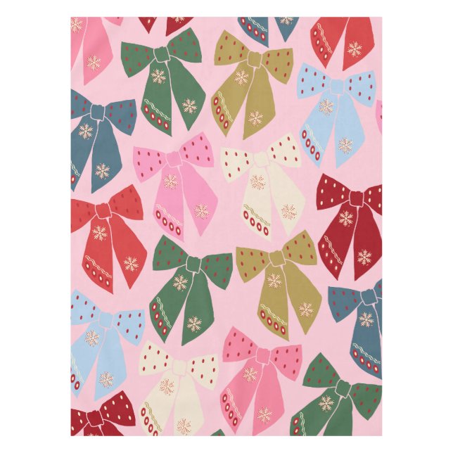 Weihnachtsbäume Coquette Pink Tischdecke (Vorderseite)