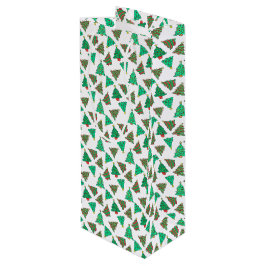 Weihnachtsbäume dekoriert geschenktüte für weinflaschen