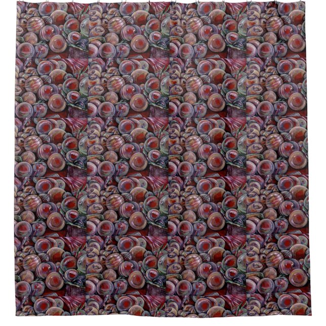 Weihnachtsbäume Duschvorhang (Vorderseite)