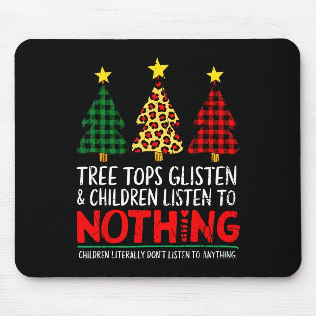 Weihnachtsbäume Eltern-Spaß für Lehrer Lo Mousepad (Vorne)